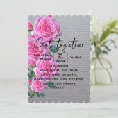 Rose mit Erinnerungen Einladung (Stehend Vorderseite)