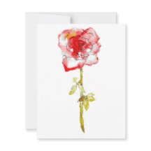 Rose mit Flachbildschirm Wasserfarbe und Tinte