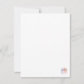 Rose mit Flachbildschirm Wasserfarbe und Tinte Mitteilungskarte (Rückseite)