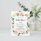 Rose mit floralen Aquarellen, goldfarben, rosa Bra Postkarte (Stehend Vorderseite)