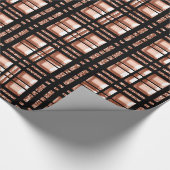 Rose mit gegrillter Geometrie, goldfarbener Kupfer Geschenkpapier (Ecke)