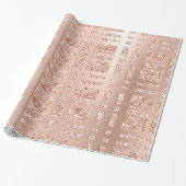Rose mit gegrillter Geometrie, goldfarbener Kupfer Geschenkpapier (Ungerollt)
