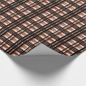 Rose mit gegrillter Geometrie, goldfarbener Kupfer Geschenkpapier (Ecke)