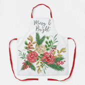 Rose mit glatter Wasserfarbe Schürze (Vorderseite)