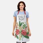 Rose mit glatter Wasserfarbe Schürze (Getragen)