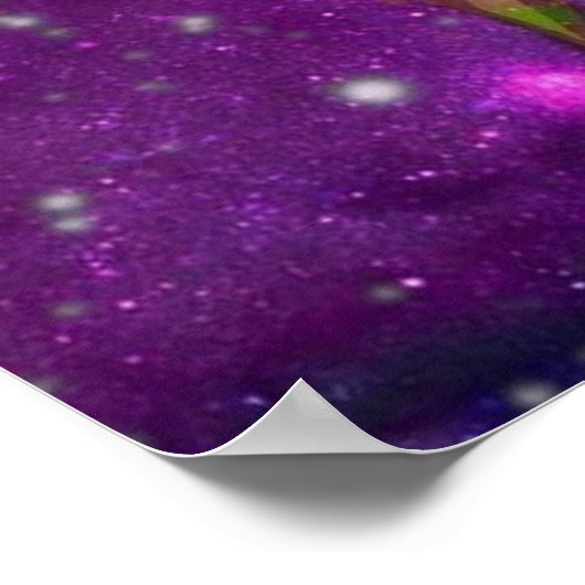 Rose mit Glitzern-Poster Poster (Ecke)