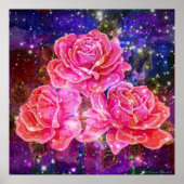 Rose mit Glitzern-Poster Poster (Vorne)