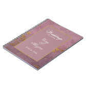 Rose mit Gold Marbling Wedding Planner Notebook Notizblock (Linke Seite)
