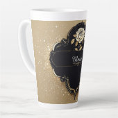 Rose mit goldenen Details zum Sparkling Milchtasse (Linke Ecke)