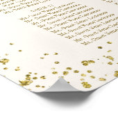 Rose mit goldfarbenem und rosa Wasserfarben Poster (Ecke)