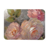 Rose mit Grau Magnet (Horizontal)