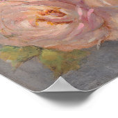 Rose mit Grau Poster (Ecke)