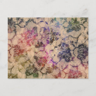 Rose mit grünen und roten Spitzen Postkarte