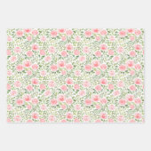 Rose mit handgemalten Wasserfarben Geschenkpapier Set (Vorderseite 2)