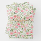 Rose mit handgemalten Wasserfarben Geschenkpapier Set (Beispiel)