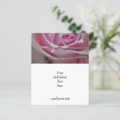 Rose mit Herz rosa (Stehend Vorderseite)