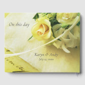 Rose mit Hochzeitsband Gästebuch (Rückseite)