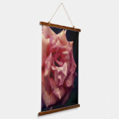 Rose mit kleckgem Peach Tinte Wandteppich Mit Holzrahmen (Gewinkelt)