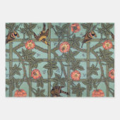 Rose mit kleinem Vogel, William Morris Geschenkpapier Set (Vorderseite 3)