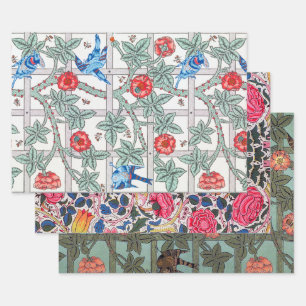 Rose mit kleinem Vogel, William Morris Geschenkpapier Set