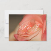 Rose mit Koralle Einladung (Vorderseite)
