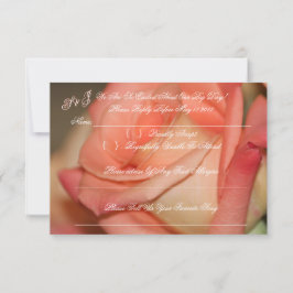 Rose mit Koralle Einladung