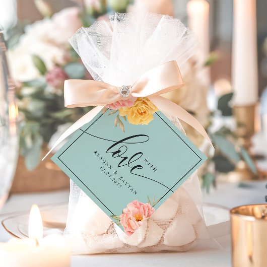 Rose mit Liebe Geschenkanhänger