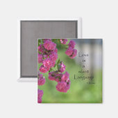 Rose mit Liebe Magnet (Vorderseite/Rückseite)