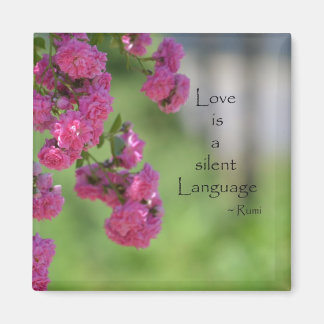 Rose mit Liebe Magnet