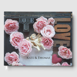 Rose mit Liebe und Engel Gästebuch