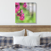 Rose mit Liebe Zitat (Fotos von mir) Leinwanddruck (Insitu (Schlafzimmer))