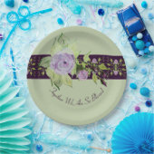 Rose mit Lila und Mauve Pappteller (Party)