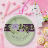 Rose mit Lila und Mauve Pappteller (Party)