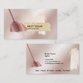 Rose mit modernem Reinigungszeichen Visitenkarte (Vorne/Hinten)