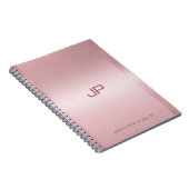 Rose Mit Monogramm Vorlage Personalisiert Notizblock (Rechte Seite)