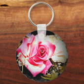 Rose mit Name Schlüsselanhänger (Vorderseite)