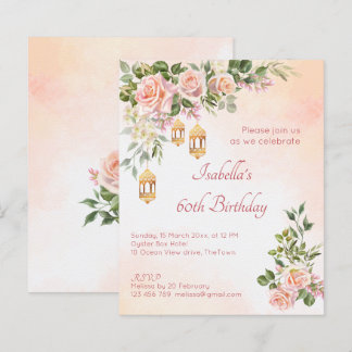 Rose mit Pastelcreme und marokkanische Laternen la