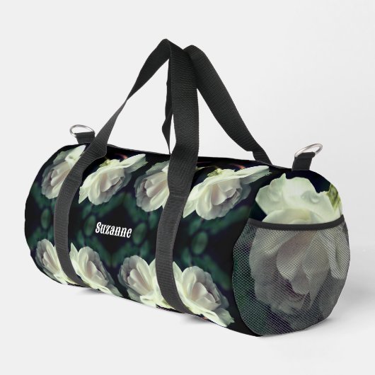 Rose mit Personalisierten Raindrops Duffle Bag (Rechte Ecke)