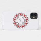 Rose mit Personalisierter Monogramm Case-Mate iPhone Hülle (Rückseite (Horizontal))