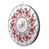 Rose mit Personalisierter Monogramm Dartscheibe (Vorderseite rechts)