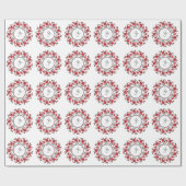 Rose mit Personalisierter Monogramm Geschenkpapier (Flach)