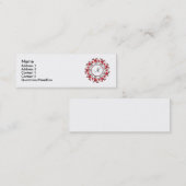 Rose mit Personalisierter Monogramm Mini Visitenkarte (Vorne/Hinten)
