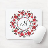 Rose mit Personalisierter Monogramm Mousepad (Mit Mouse)