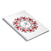 Rose mit Personalisierter Monogramm Notizblock (Rechte Seite)