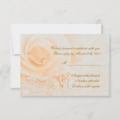 Rose mit Pfirsichcreme UAWG RSVP Karte (Vorderseite)