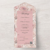 Rose mit QR-Code in einer Einladung verschwinden l (Innen Boden)