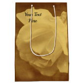 Rose mit Raindrops im Vintagen Alter Mittlere Geschenktüte (Rückseite)