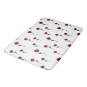 Rose mit romantischem Valentinstag-Design Badematte (Schrägansicht)