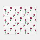 Rose mit romantischem Valentinstag-Design Fleecedecke (Vorderseite (Horizontal))