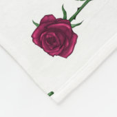 Rose mit romantischem Valentinstag-Design Fleecedecke (Ecke)